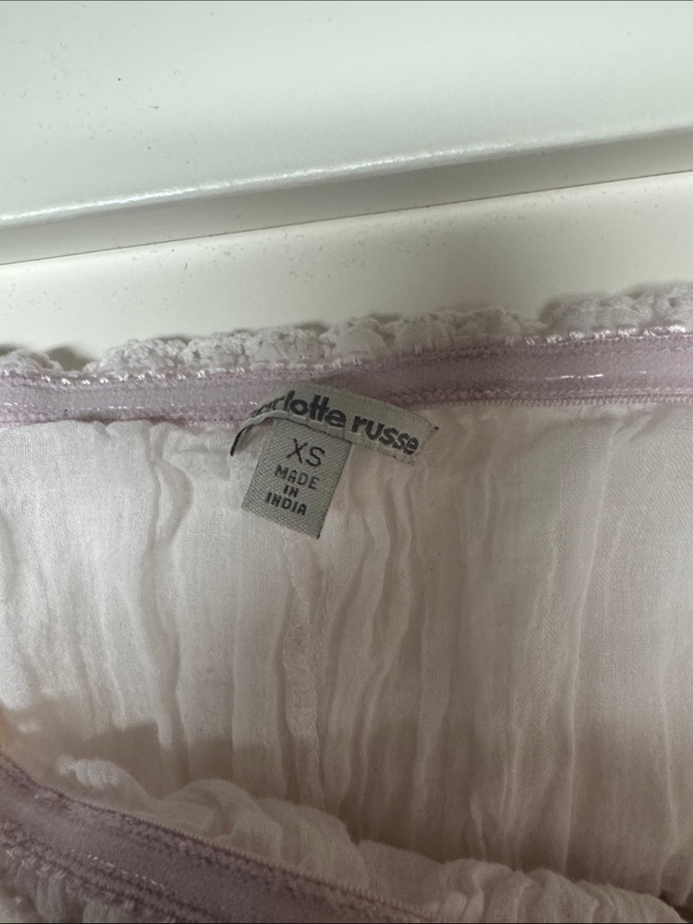 Charlotte Russe Light Pink Strapless Tiered Eyelet Dress - Picture 6 of 7